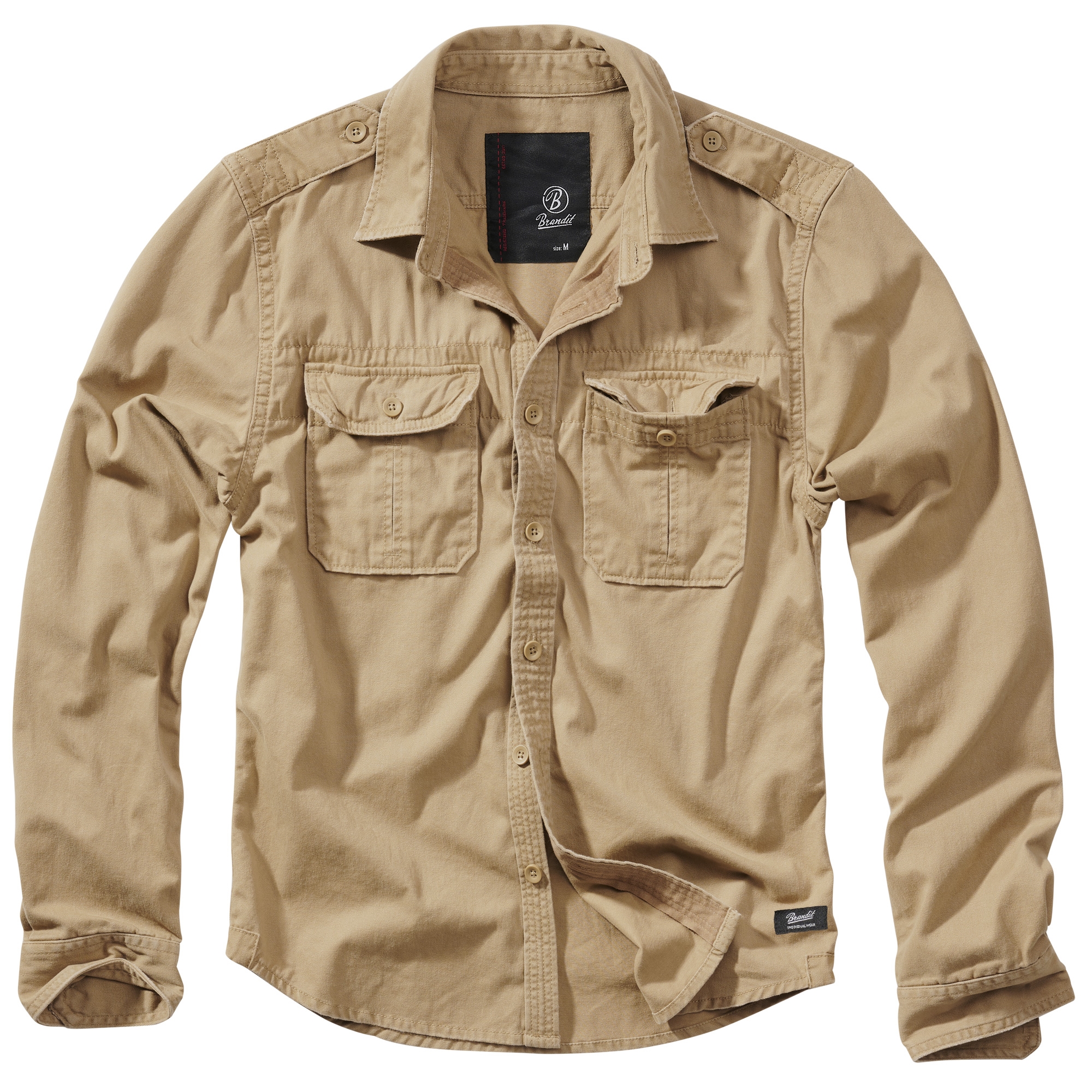 Brandit Vintage Shirt longsleeve S-7XL Oversize Freizeithemd US Worker 