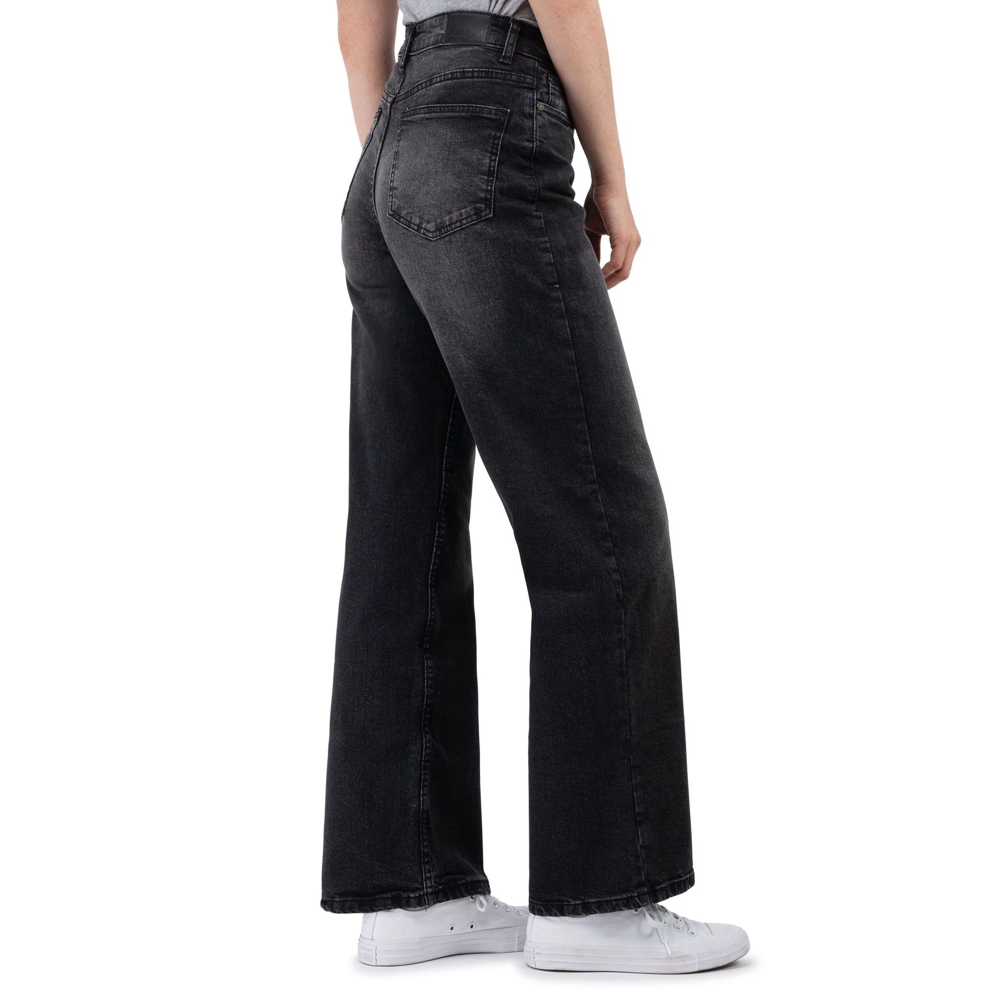 Sublevel Damen Weite Jeans High Waist weiter Schnitt bequem und dehnbar Hose - Bild 3 von 14