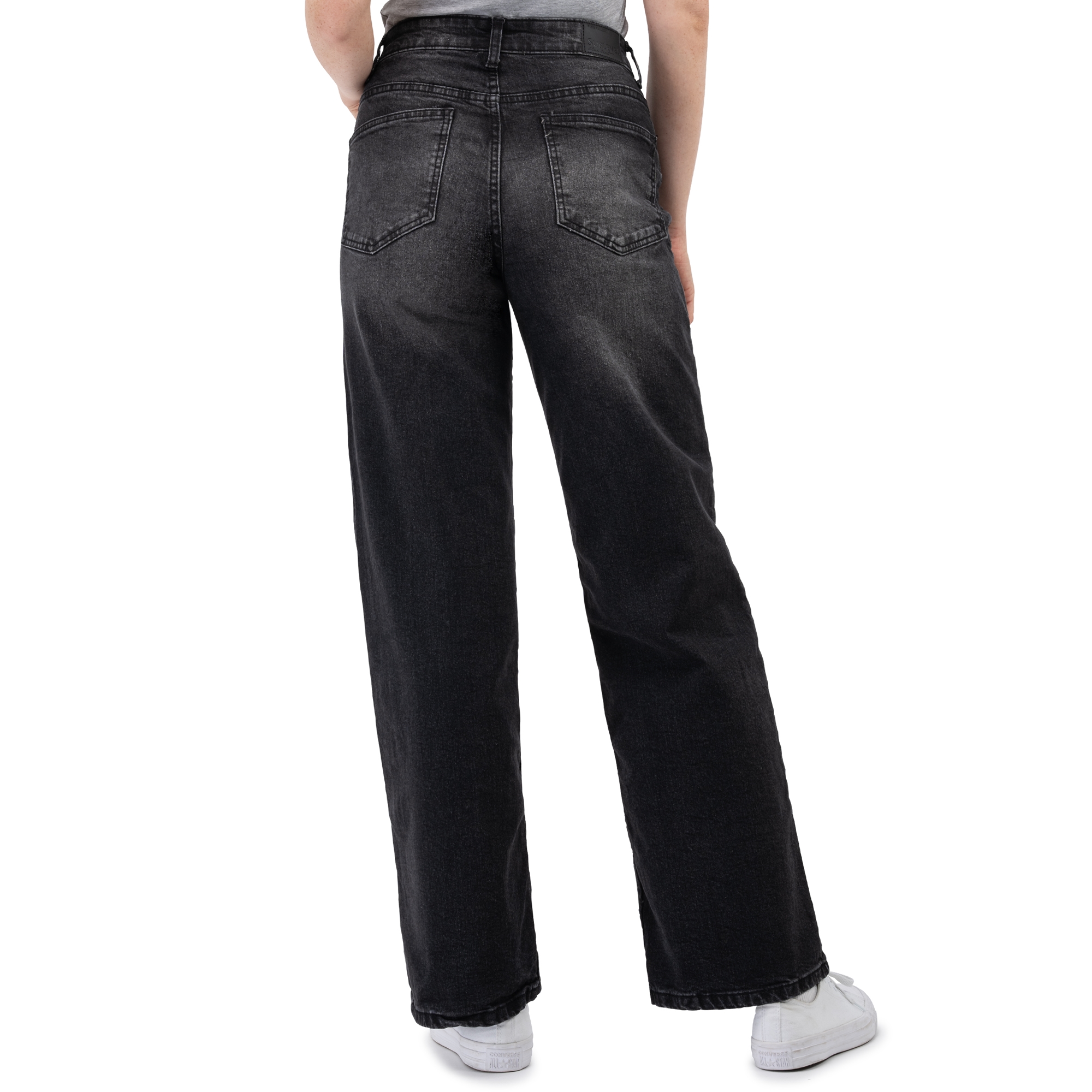 Sublevel Damen Weite Jeans High Waist weiter Schnitt bequem und dehnbar Hose - Bild 5 von 14