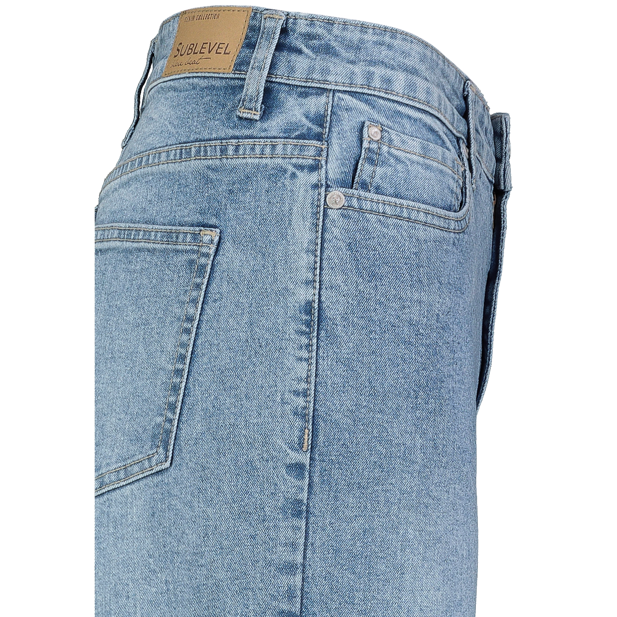 Sublevel Damen Weite Jeans High Waist weiter Schnitt bequem und dehnbar Hose - Bild 13 von 14