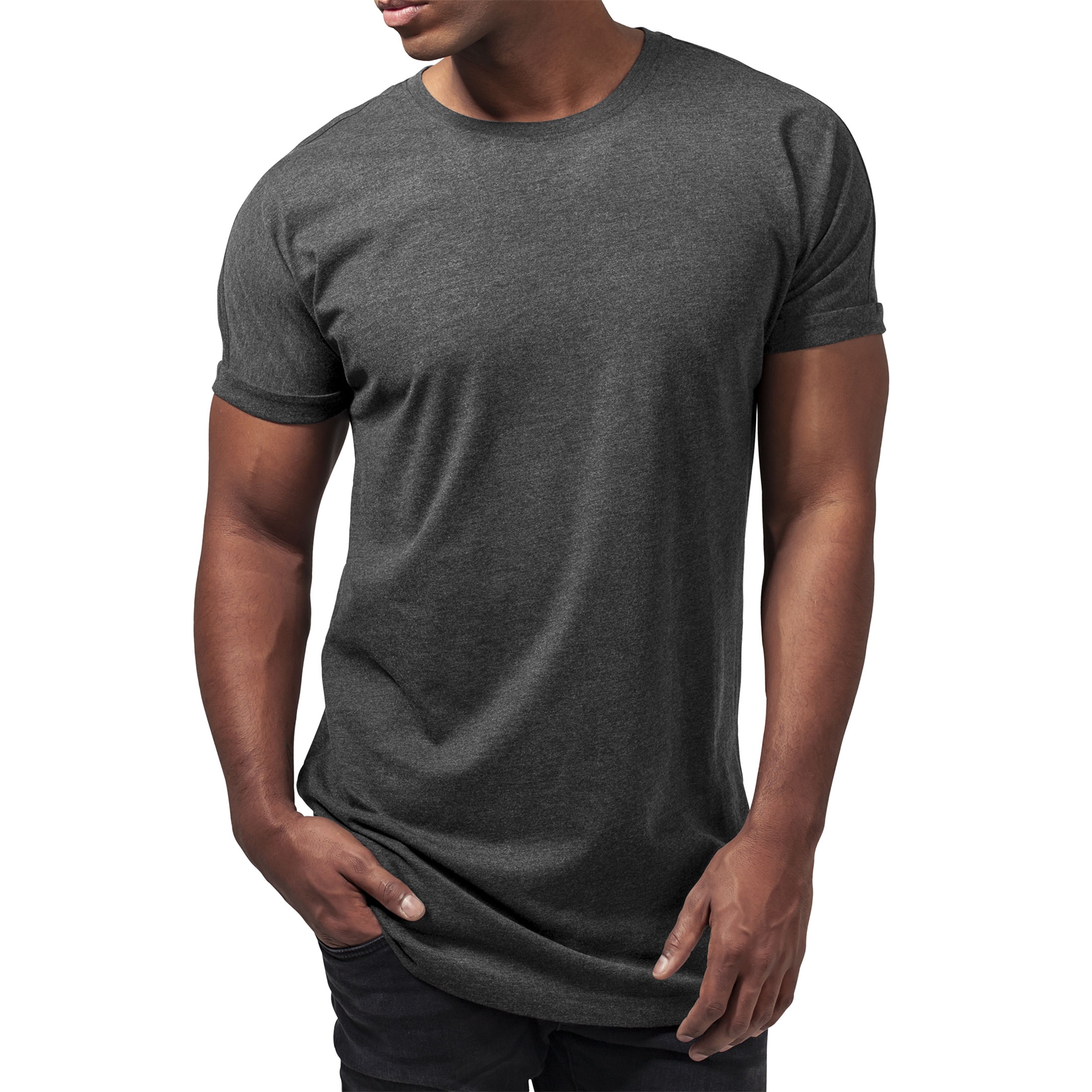 Urban Shirt extra | Tee oversize eBay Herren Long T-Shirt Classics lang Shaped Turnup