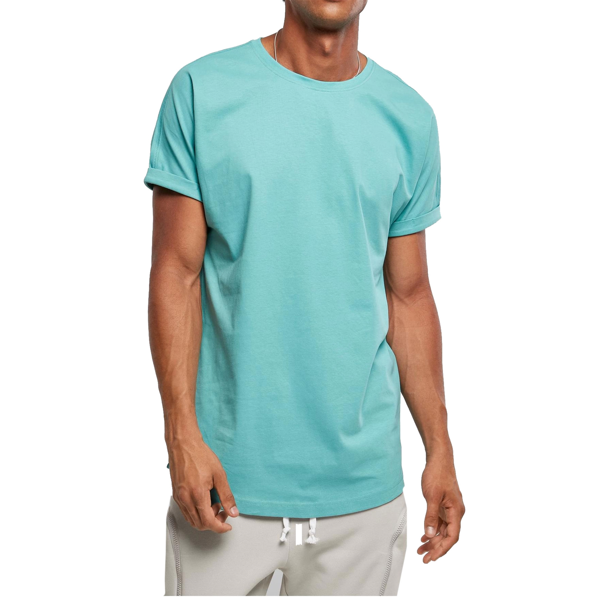 Urban Classics Herren | oversize Tee lang eBay Turnup Shaped extra T-Shirt Shirt Long