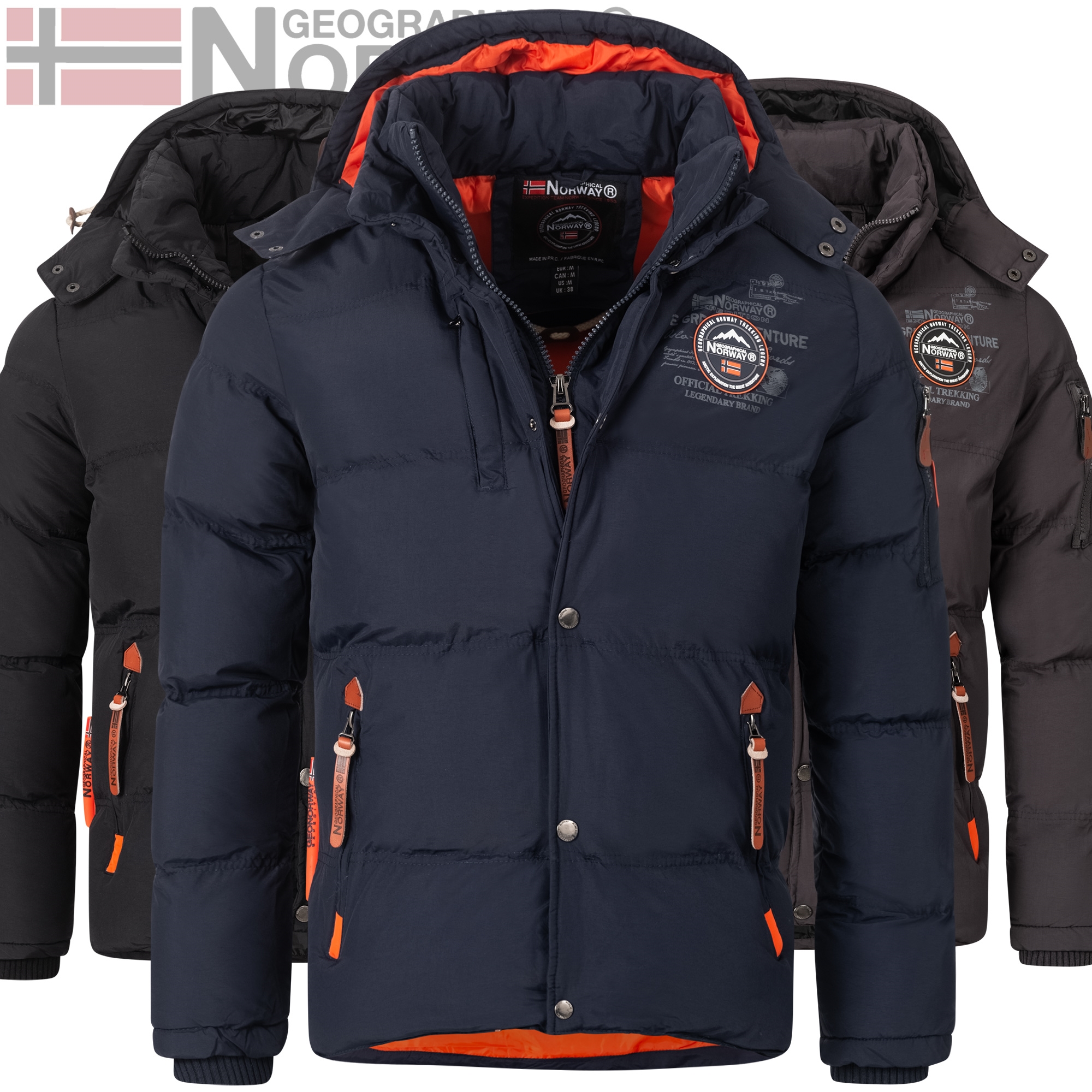 Geographical Norway Verveine Heren - Heren Winter Herfstjas - Comfortabele Warme Jas Voering - Lange Mouw Windjack - Ideaal Elegant Cadeau Casual Heren, Grijs, L