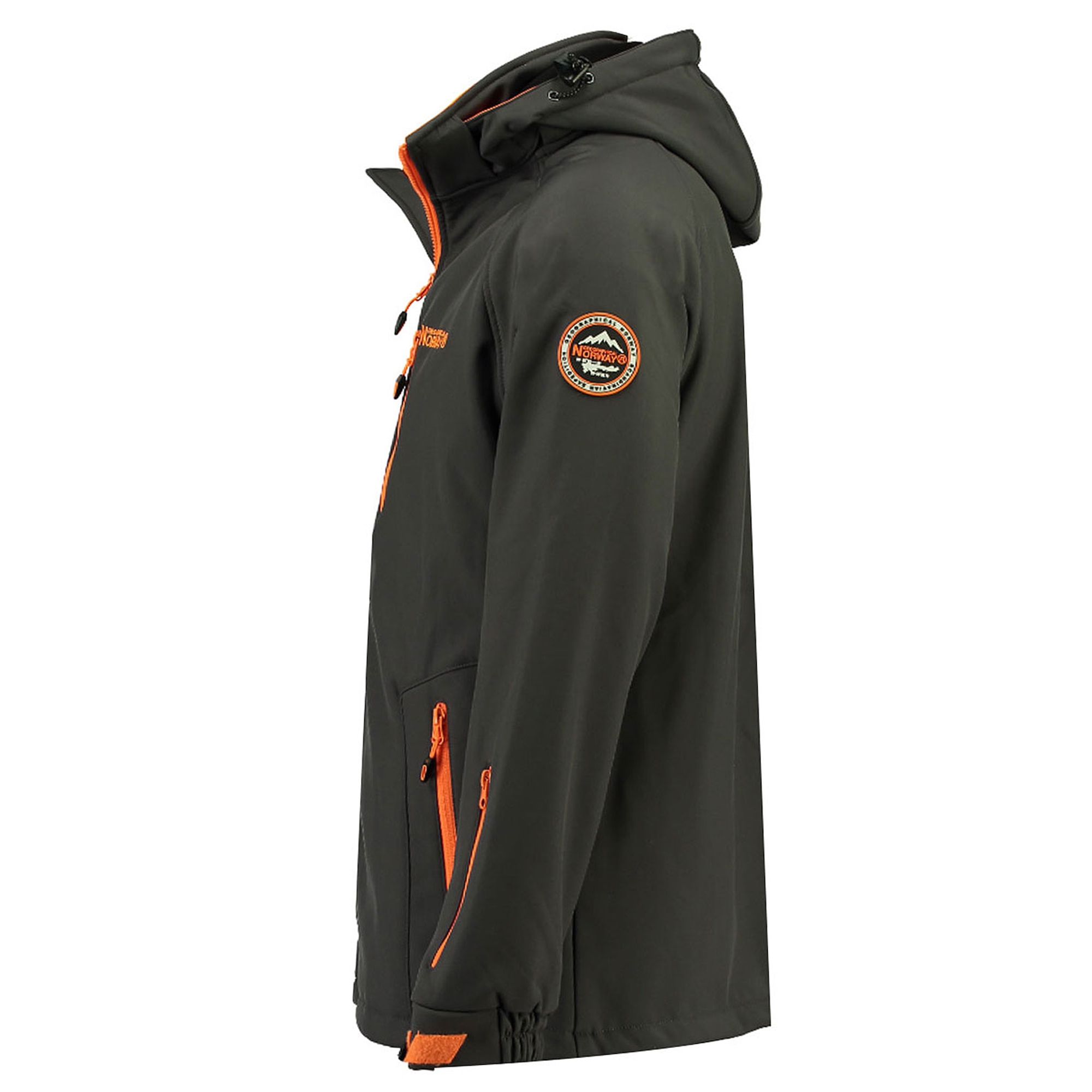 Geographical Norway Herren Softshelljacke – Wasserabweisend, Winddicht, Mit Abnehmbarer Kapuze