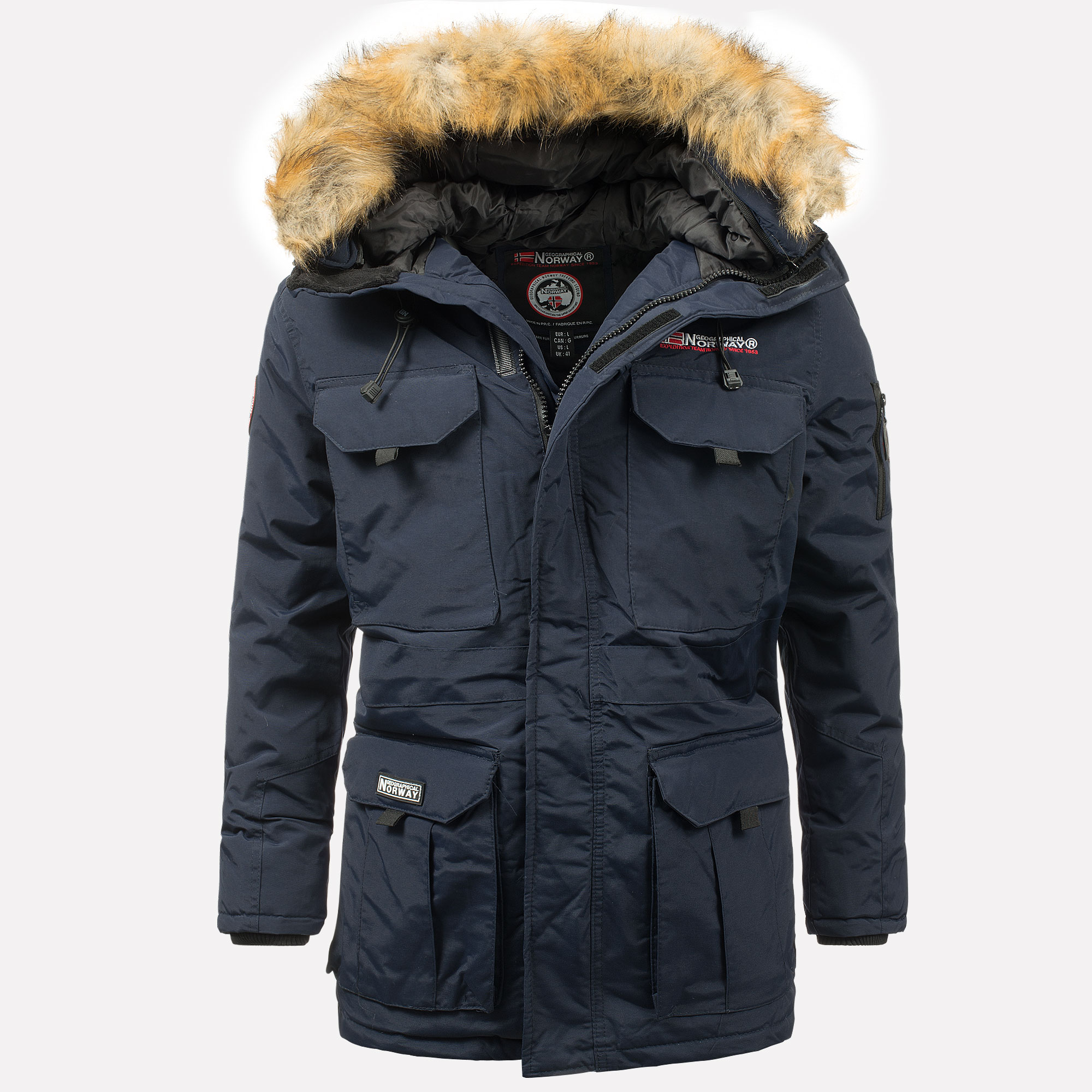 Geographical norway Men's Parka Outdoor Functional Jacket Very Warm